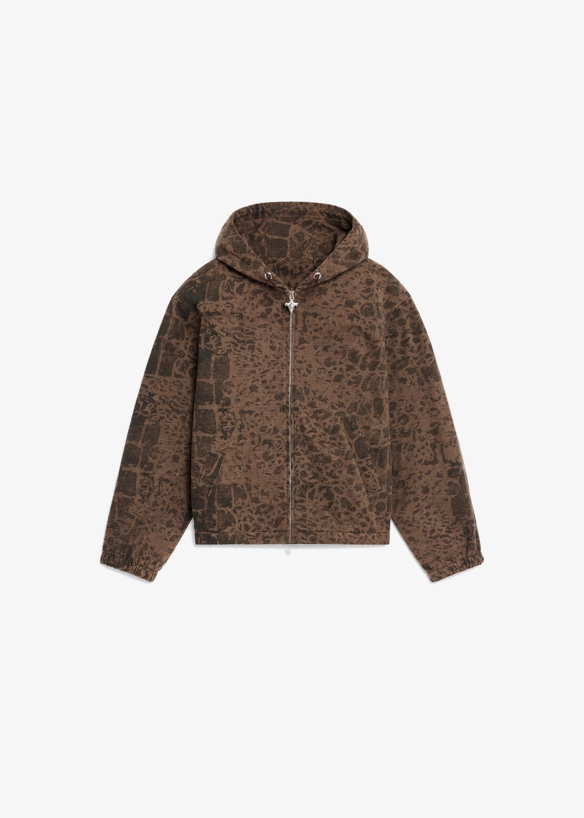 WATER RESISTANT CAMO JACKET - BROWN