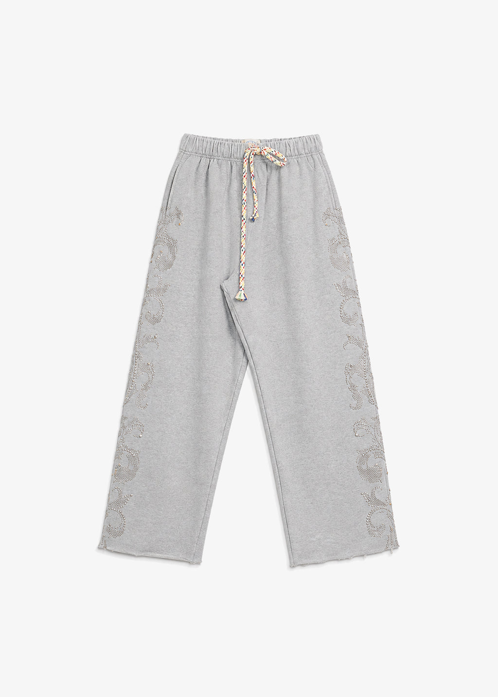 STUDDED SWEATPANTS - HEATHER GREY