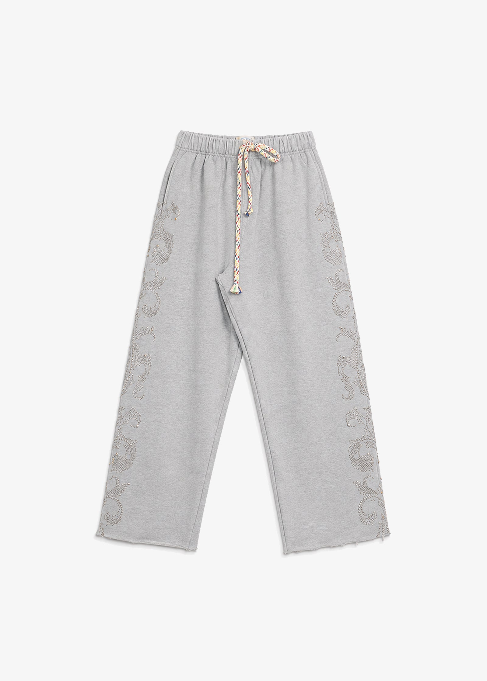 STUDDED SWEATPANTS - HEATHER GREY