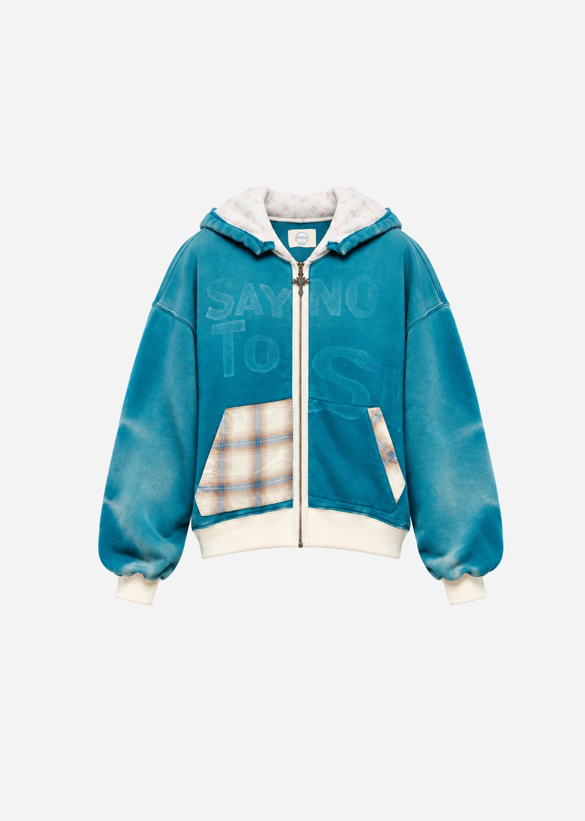 FLORAL THERMAL AFTERHOOD - TEAL