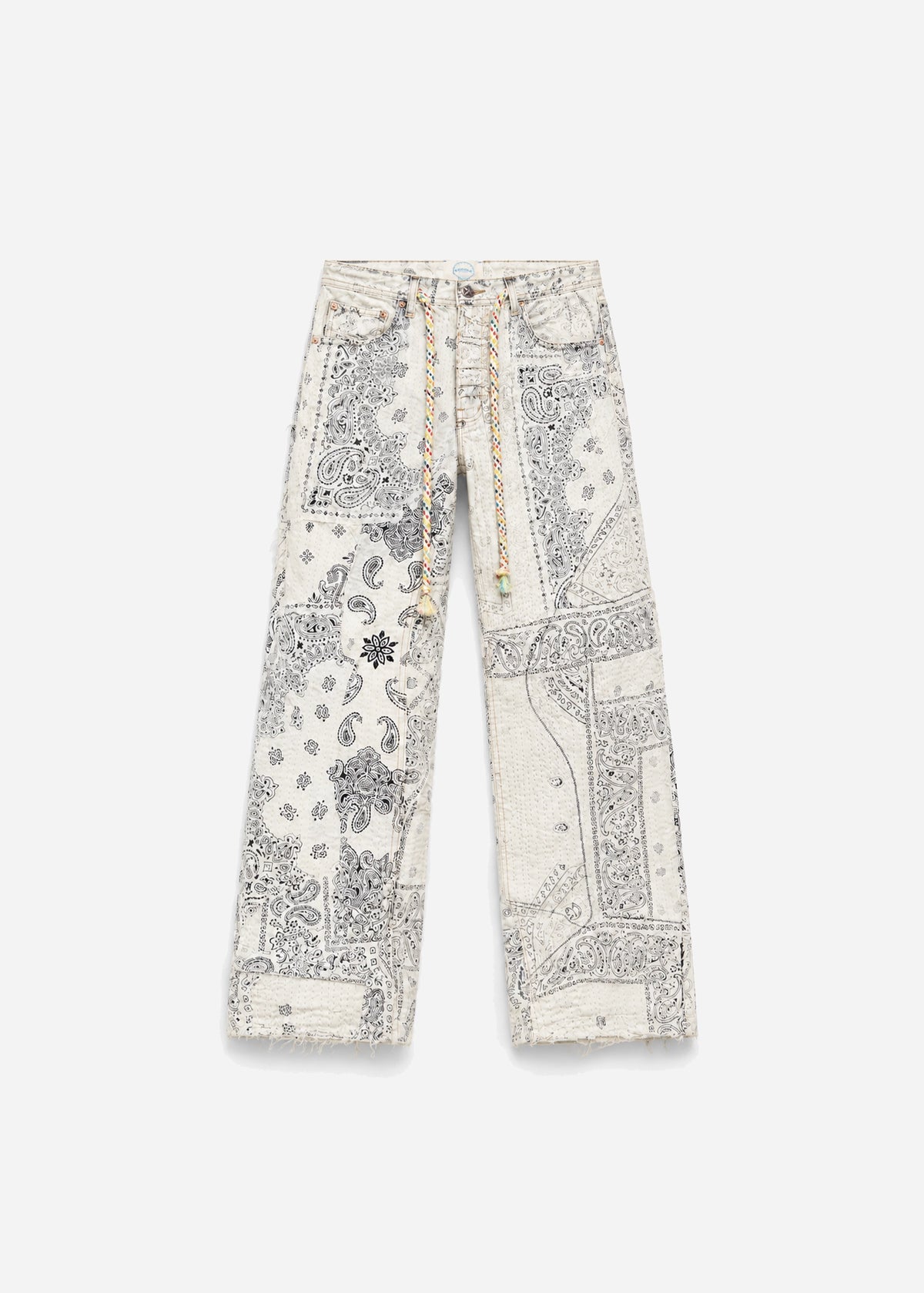 SASHIKO PANTS - WHITE
