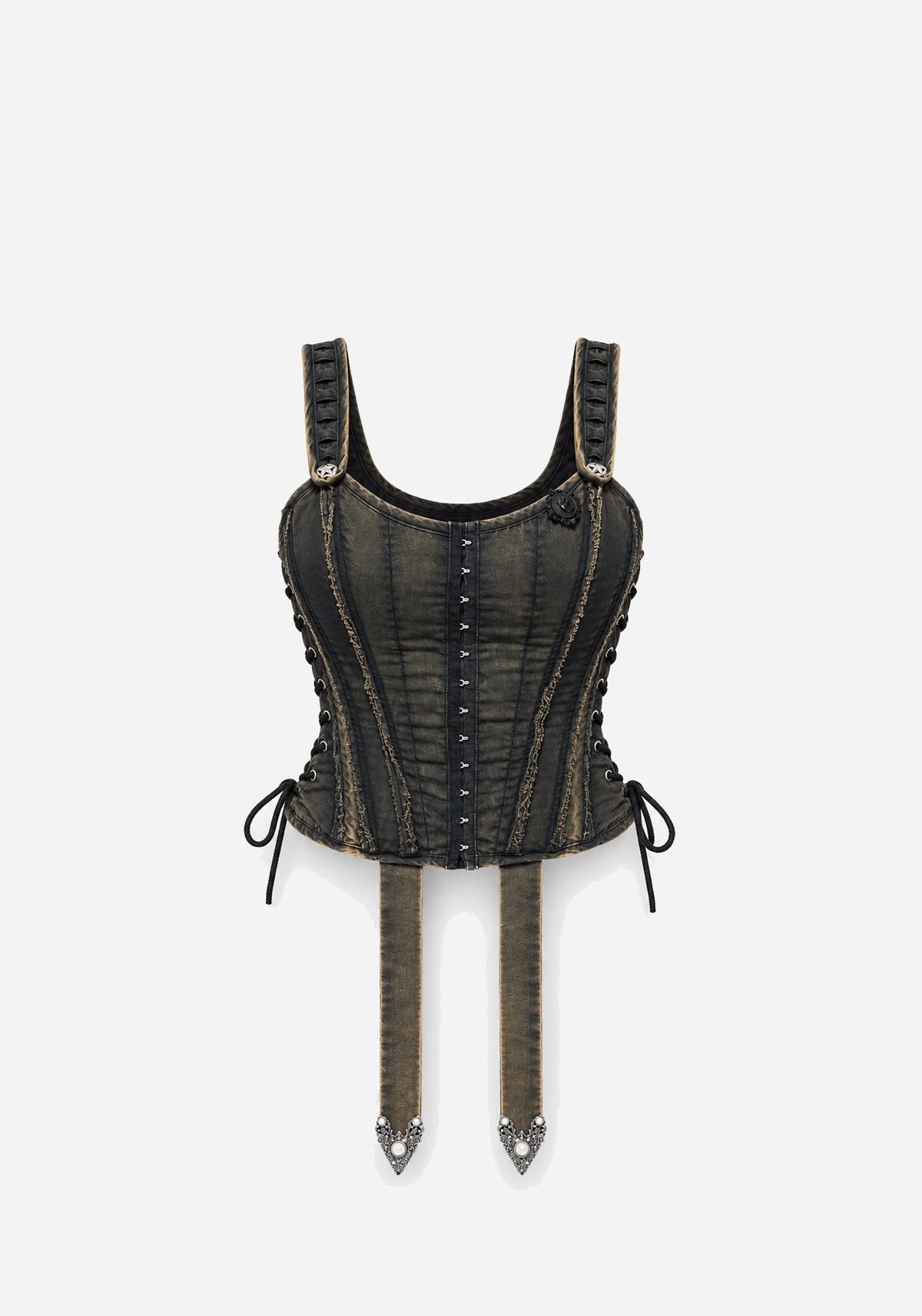 POPLIN CORSET - VINTAGE BLACK