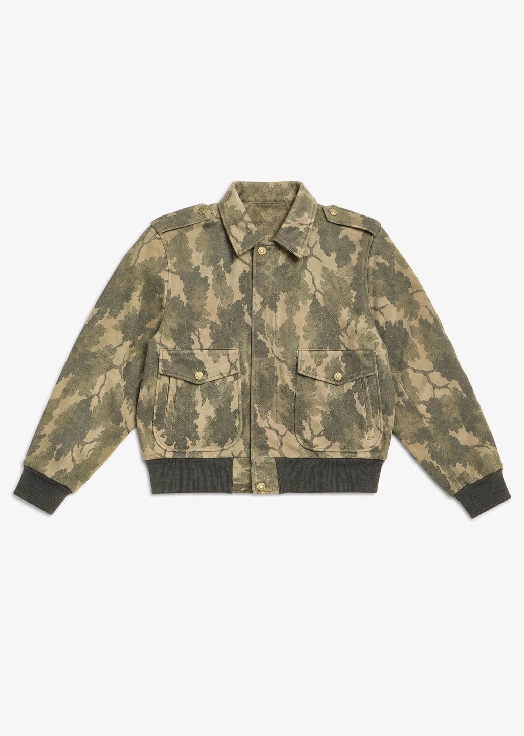 SUEDE PRINT BOMBER - CAMO
