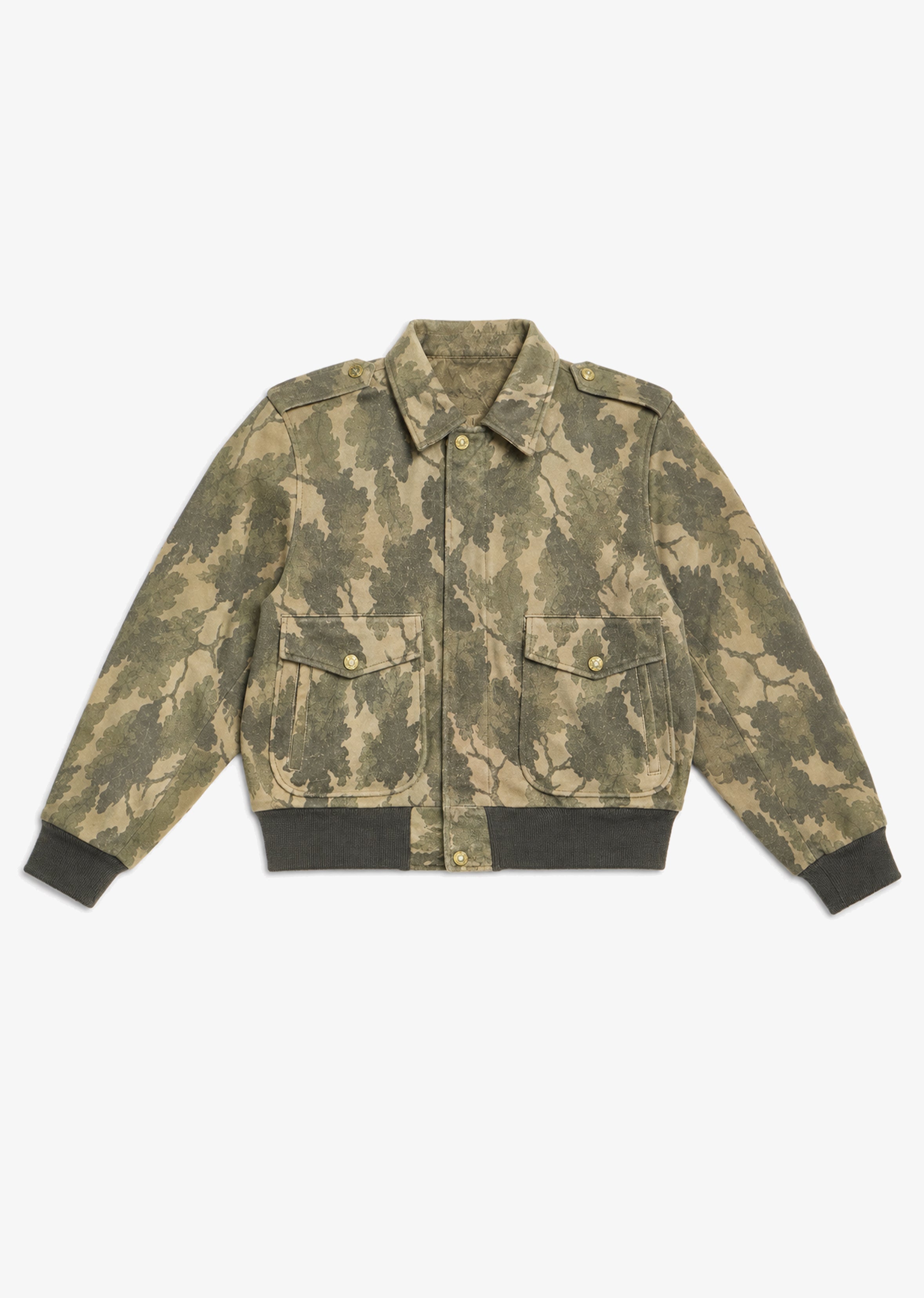 SUEDE PRINT BOMBER - CAMO