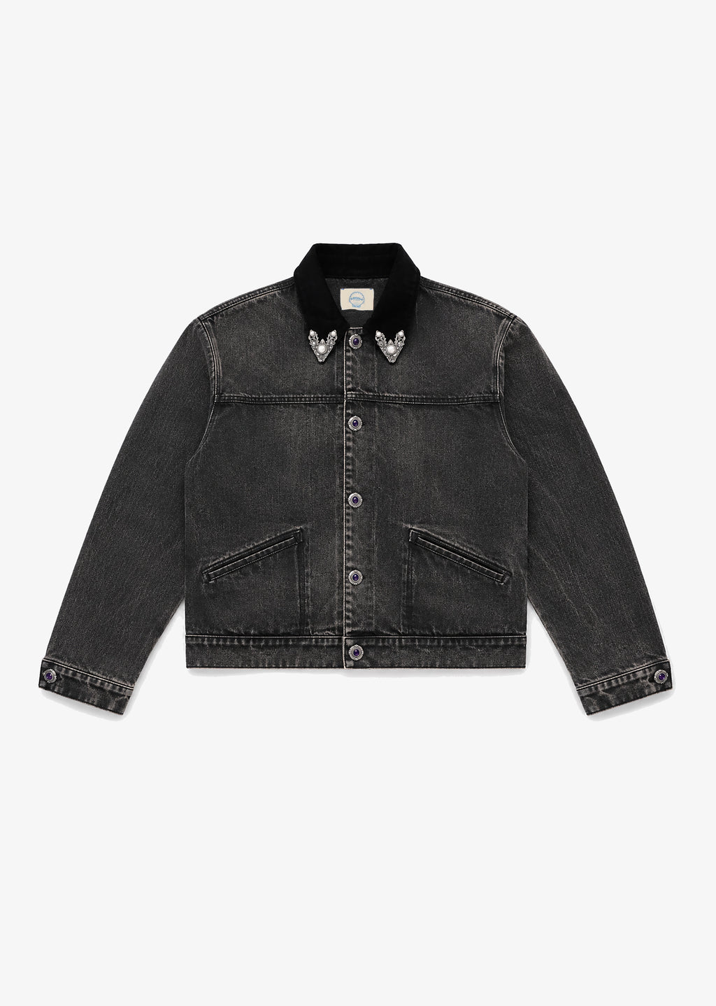 VATICAN SMOKE DENIM JACKET - BLACK