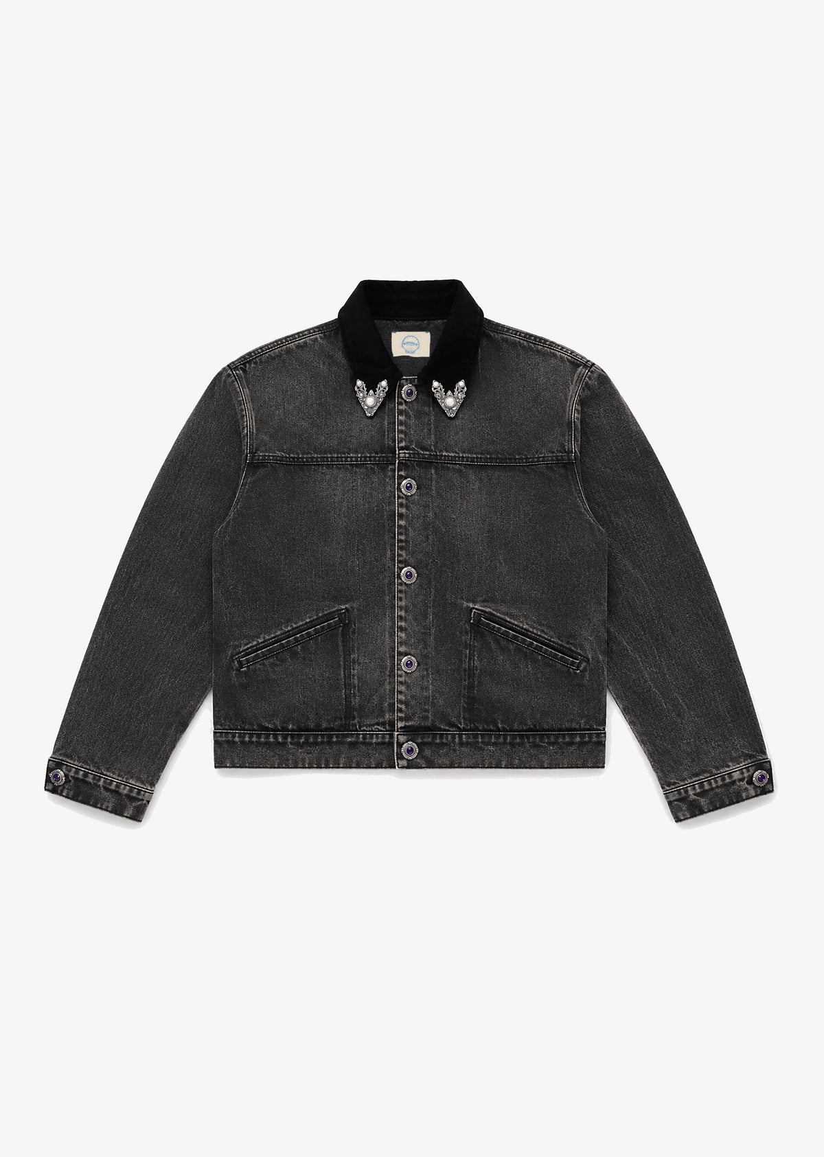 VATICAN SMOKE DENIM JACKET - BLACK