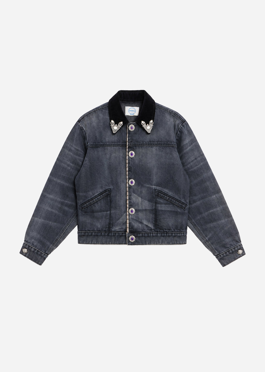 VATICAN SMOKE DENIM JACKET - BLACK