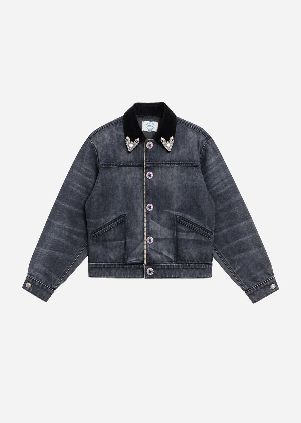 VATICAN SMOKE DENIM JACKET - BLACK