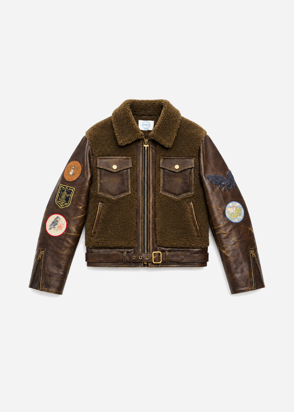 SHEARLING JACKET - ARMY BROWN