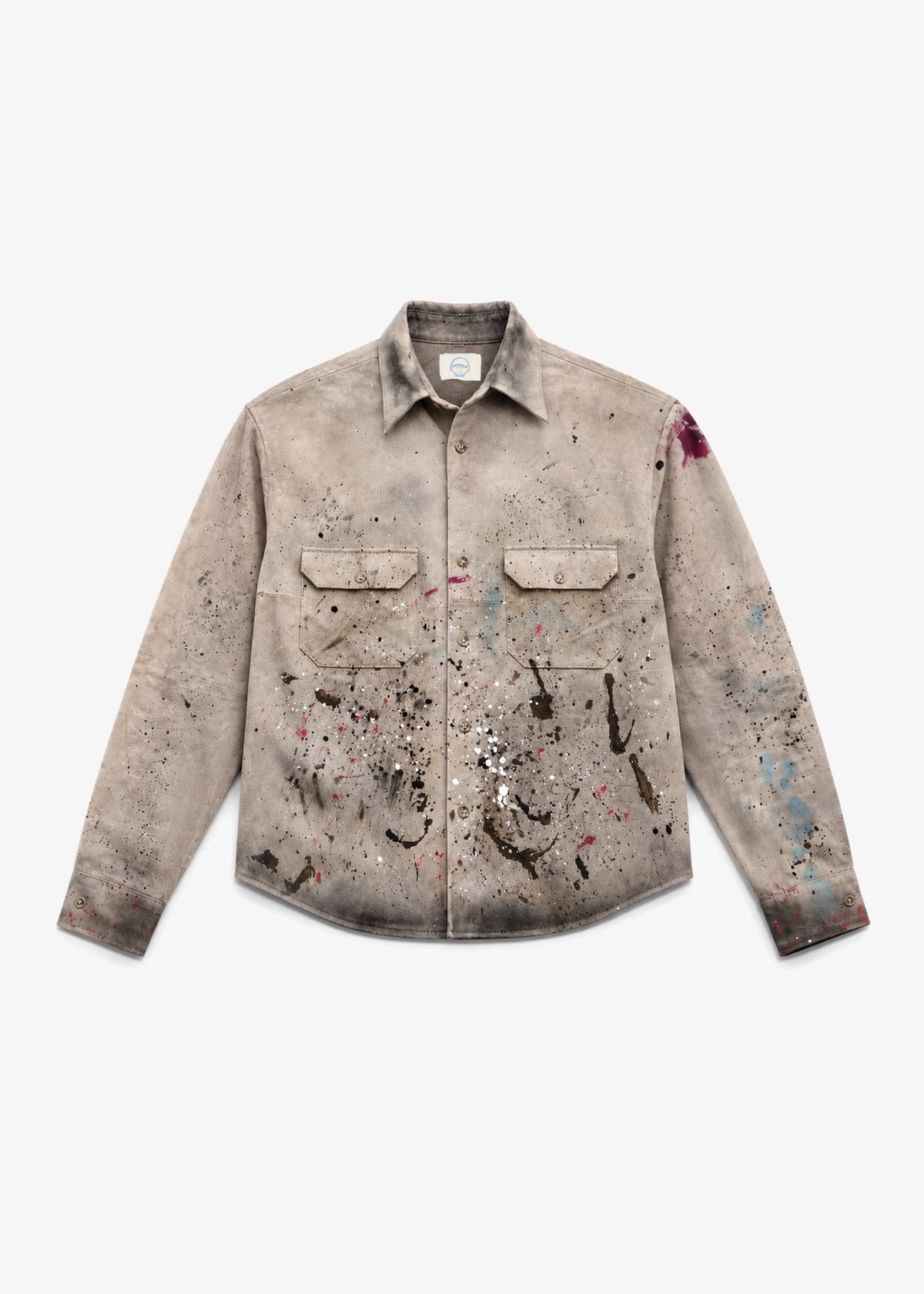 DIRTY SUEDE SHIRT - GREY