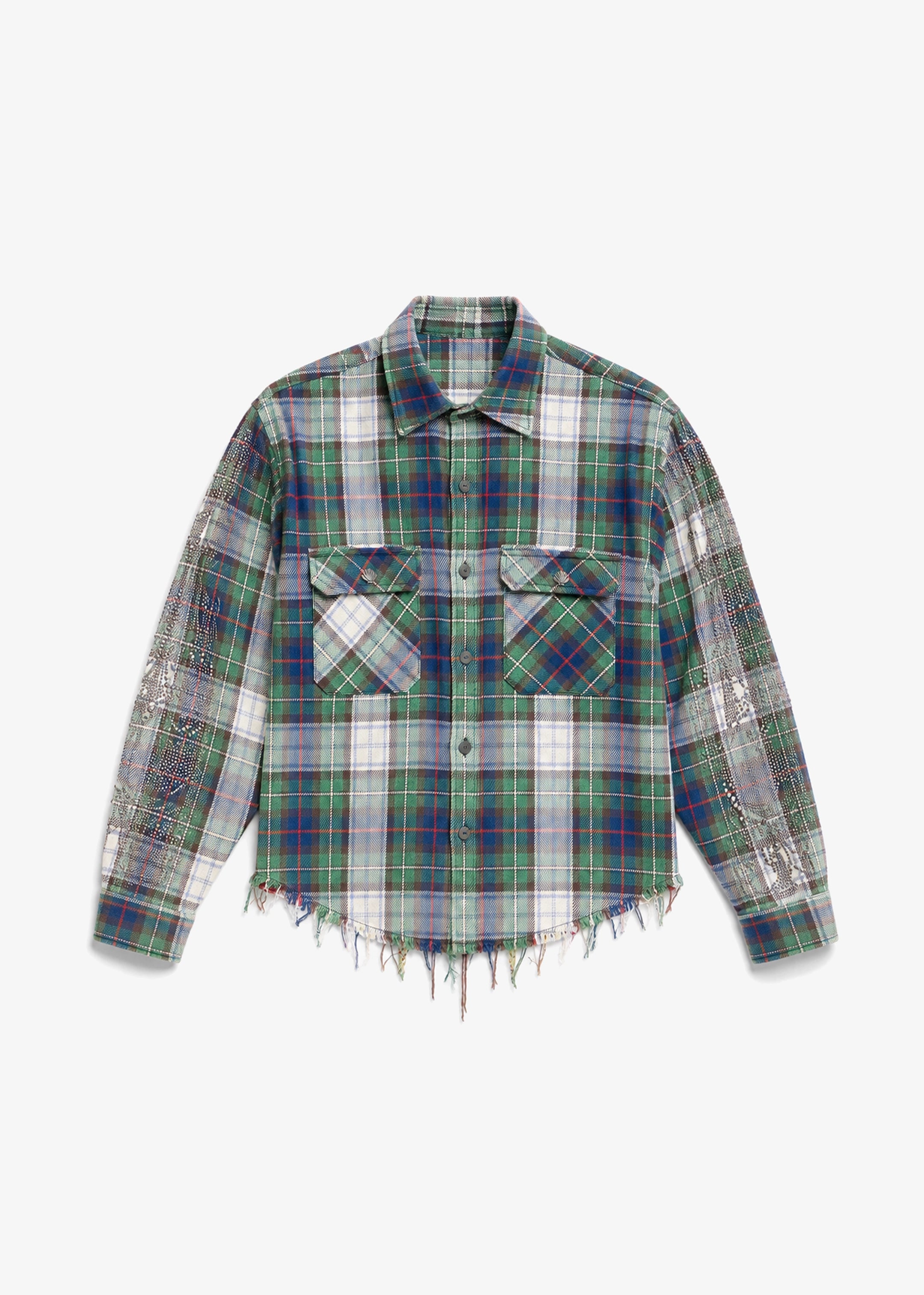 VINTAGE STUDDED FLANNEL - GRASS