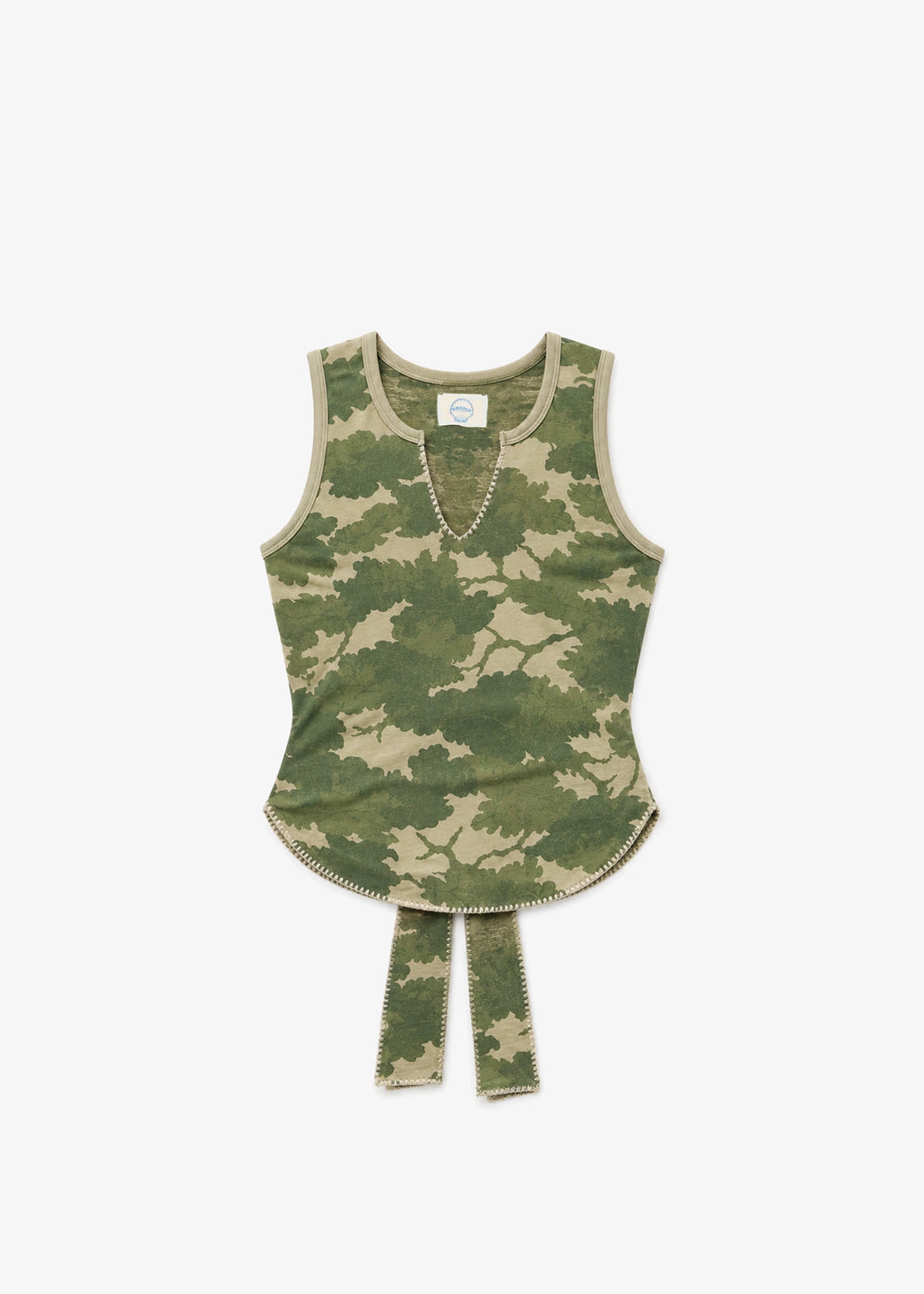 TIE BACK TANK TOP - CAMO