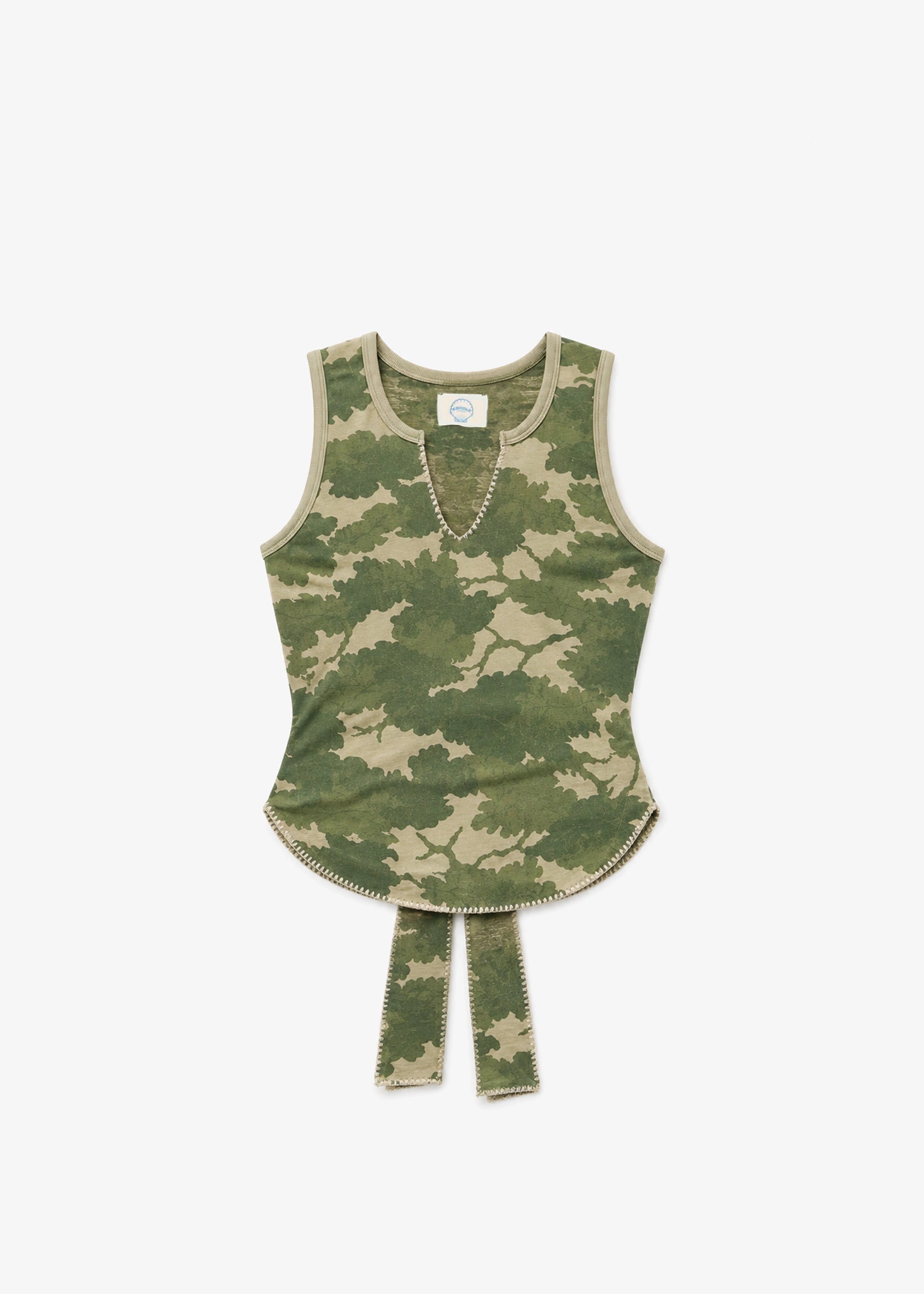 TIE BACK TANK TOP - CAMO